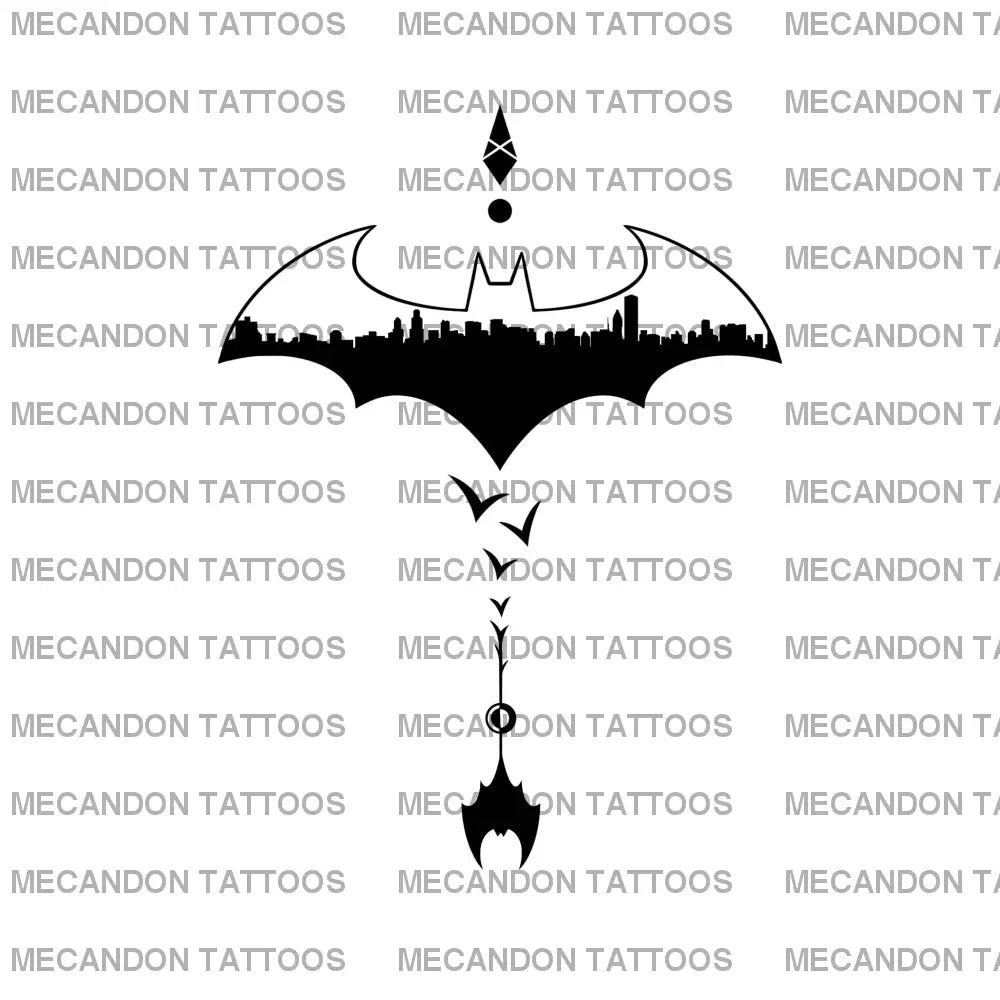 batman logo tattoos for men