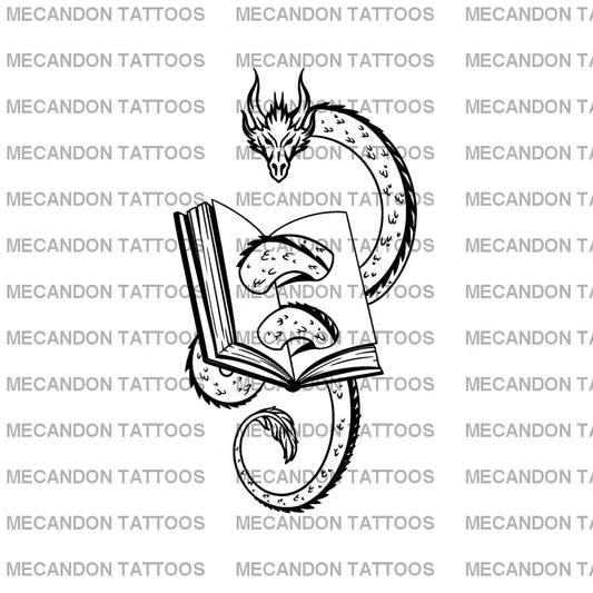 Book Lover Tattoo Design