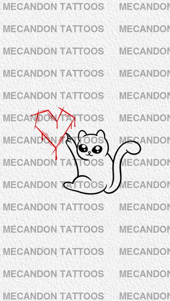 Cat Lover Tattoo Design