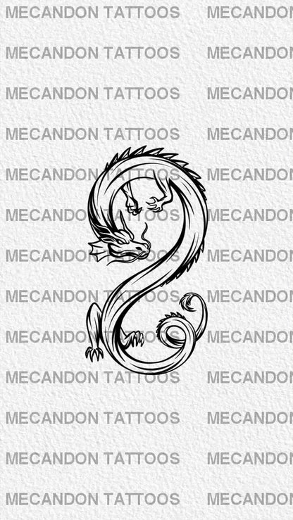 Emoji Dragon Tattoo Design