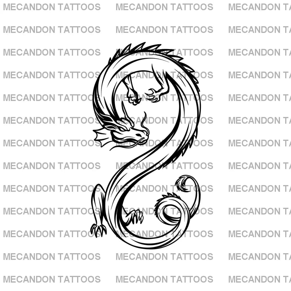 Emoji Dragon Tattoo Design