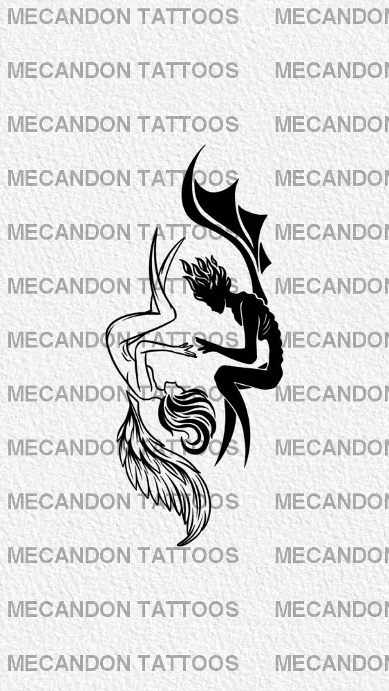 Matching Couple Tattoo Design