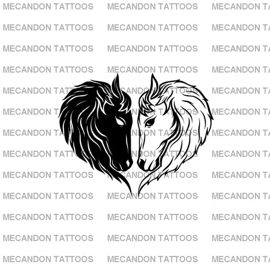 Matching Couple Tattoo Design