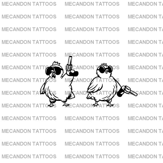 Matching Couple Tattoo Design