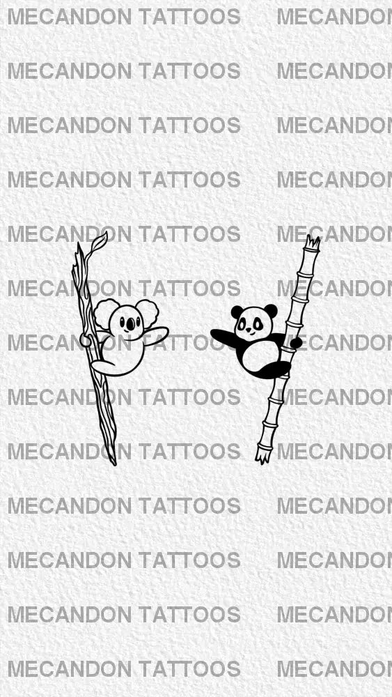 Matching Couple Tattoo Design