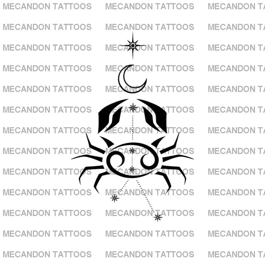 Zodiac Cancer Tattoo Design