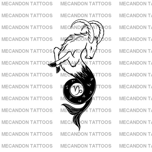 Zodiac Capricorn Tattoo Design