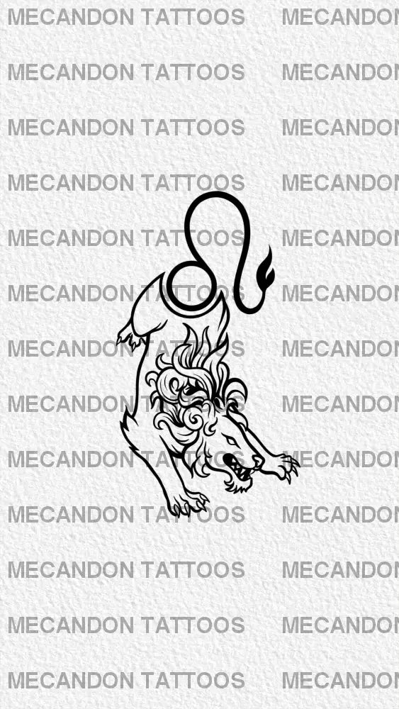 Zodiac Leo Tattoo Design