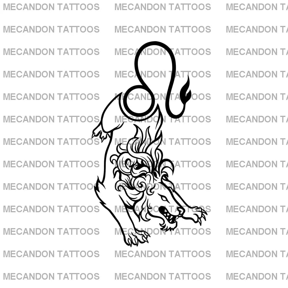 Zodiac Leo Tattoo Design