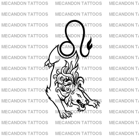 Zodiac Leo Tattoo Design