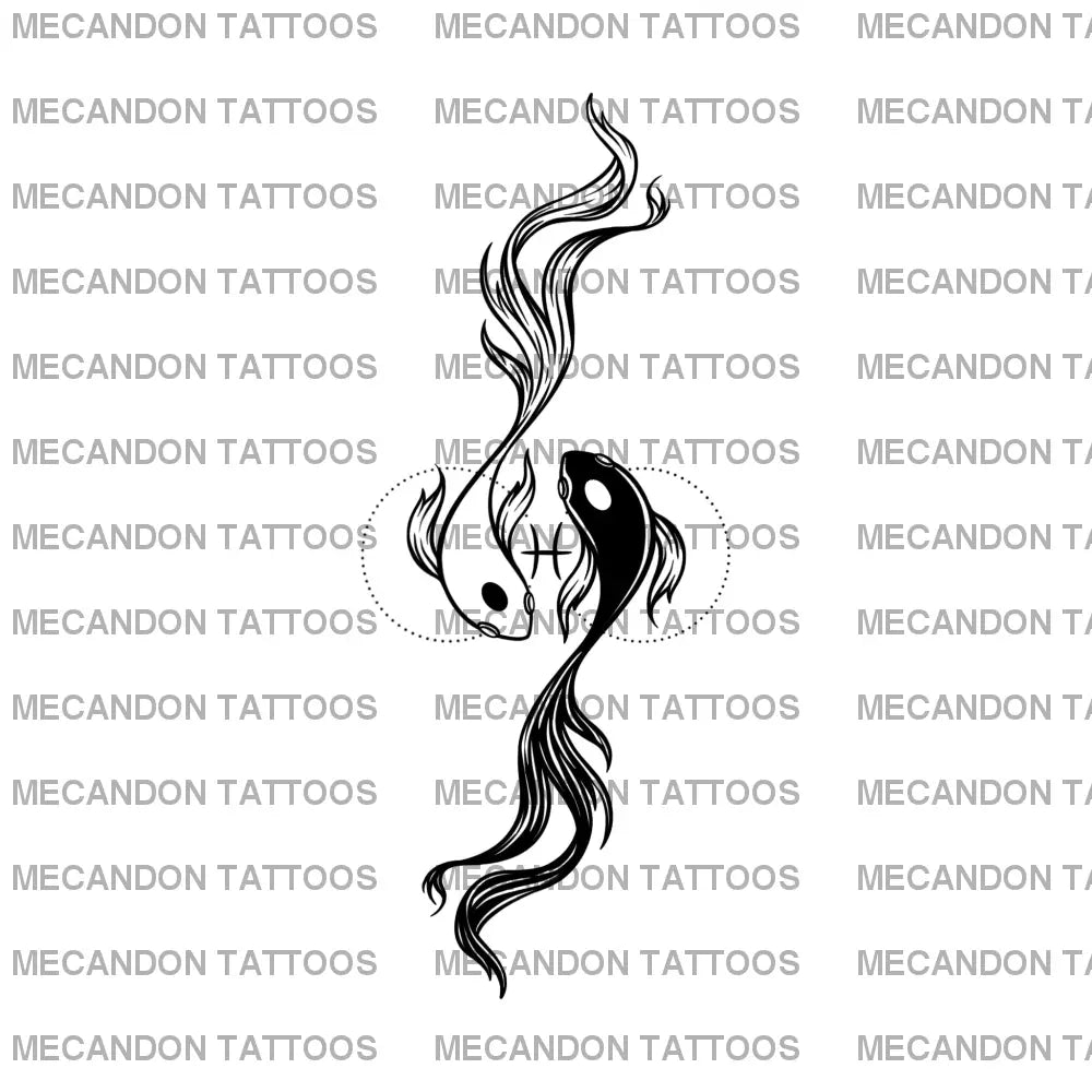 Zodiac Pisces Tattoo Design