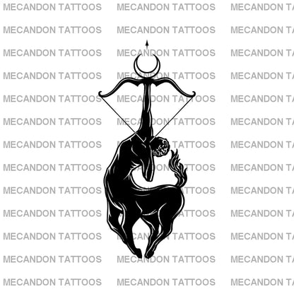 Zodiac Sagittarius Tattoo Design