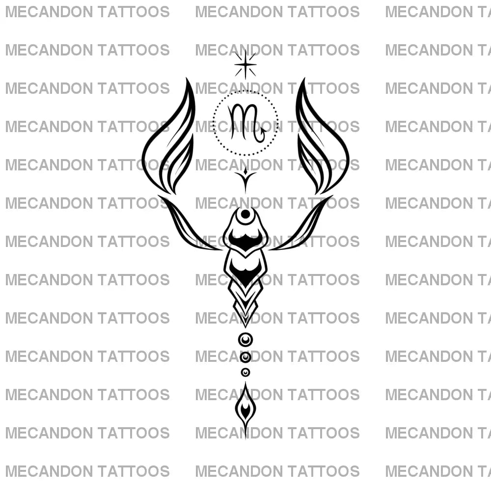 Zodiac Scorpio Tattoo Design