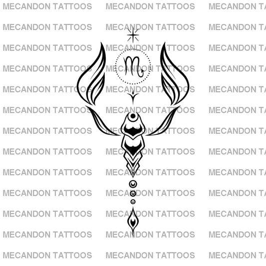 Zodiac Scorpio Tattoo Design