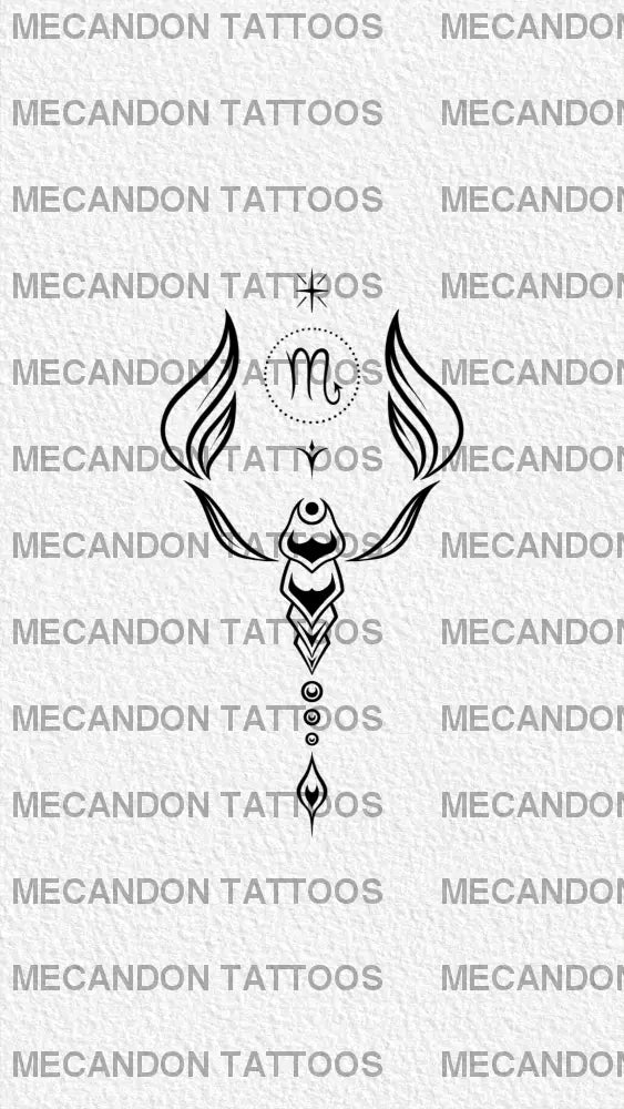 Zodiac Scorpio Tattoo Design