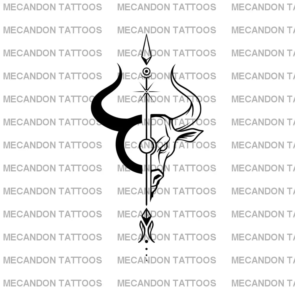 Zodiac Taurus Tattoo Design